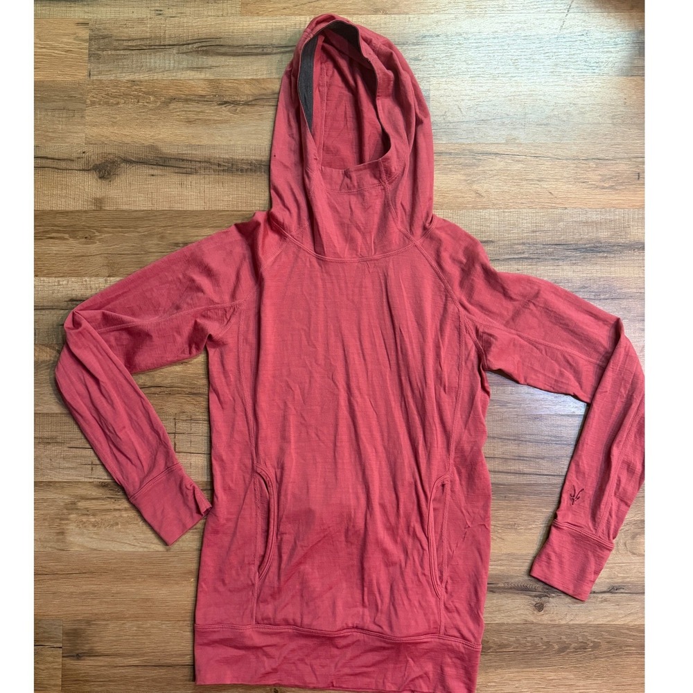 Ibex Hoodie Rose Pink Merino Wool Performance Activewear Gorpcore Small